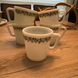 Pyrex Vintage Spring Blossom Coffee Mugs 5